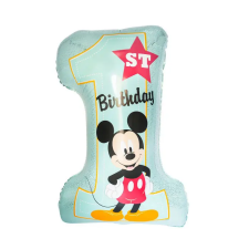  Disney Mickey Blue Első születésnap fólia lufi 71 cm party kellék