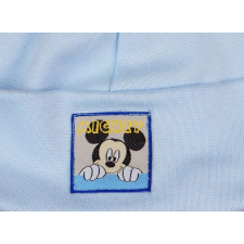Disney Mickey címkével díszített, megkötős sapka, fülvédővel. - 74-es méret babasapka, sál