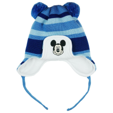  Disney Mickey csíkos| kötött| bélelt| bojtos sapka