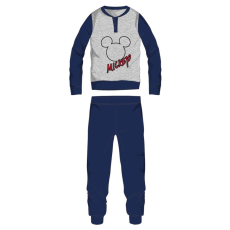 Disney Mickey egér férfi vékony pamut pizsama - jersey pizsama - világosszürke-sötétkék - S