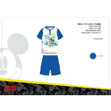 Disney Mickey egér nyári rövid ujjú gyerek pizsama - pamut pizsama - középkék gyerek hálóing, pizsama