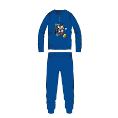  Disney Mickey egér téli pamut gyerek pizsama - interlock pizsama - középkék - 98