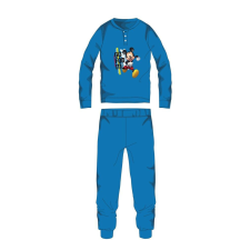 Disney Mickey egér téli pamut gyerek pizsama - interlock pizsama - világoskék - 98 gyerek hálóing, pizsama