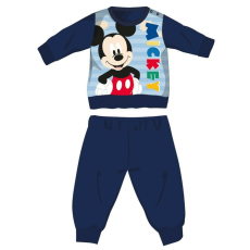 Disney Mickey egér téli vastag baba pizsama - pamut flanel pizsama - sötétkék - 92