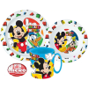 Disney Mickey étkészlet, micro műanyag szett 350 ml-es bögrével