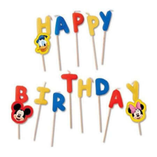 Disney Mickey Happy Birthday gyertya party kellék