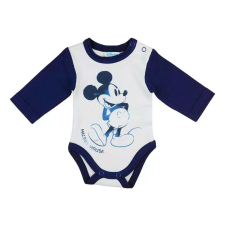 Disney Mickey hosszú ujjú baba body fehér/kék (62) kombidressz, body