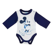 Disney Mickey hosszú ujjú baba body fehér/kék (74) kombidressz, body
