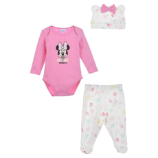  DISNEY Minnie egér Baba body lábfejes nadrág pamut sapka szett/3db 3 hó (62 cm)