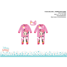 Disney Minnie egér baba rugdalózó előkével - rózsaszín-piros - 0-1 hónapos babának rugdalózó