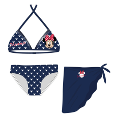 Disney Minnie egér fürdőruha szett - bikini háromszög felsőrésszel+szoknya kislányoknak - sötétkék - 128