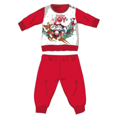  Disney Minnie egér téli vastag karácsonyi baba pizsama - pamut flanel pizsama - piros - 92