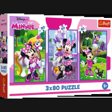 Disney Minnie és barátai 3x80 darabos puzzle - Trefl puzzle, kirakós