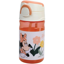 Disney Minnie Floral műanyag kulacs akasztóval 350 ml kulacs, kulacstartó