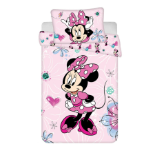  Disney Minnie Flowers gyerek, ovis ágyneműhuzat 100×135cm, 40×60 cm babaágynemű, babapléd