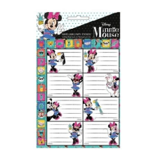 Disney Minnie füzetcímke matricával 16 db-os füzetcímke