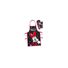 Disney Minnie Női Kötény 2 darabos szett #fekete-piros konyhakészlet