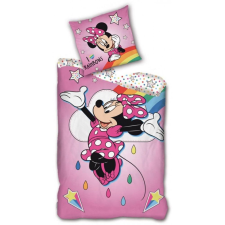 Disney Minnie Rainbows ágyneműhuzat 140×200 cm, 63×63 cm microfibre babaágynemű, babapléd