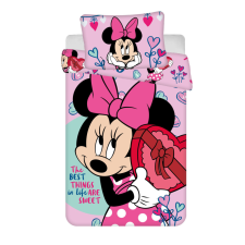 Disney Minnie Sweets gyerek, ovis ágyneműhuzat 100×135 cm, 40×60 cm babaágynemű, babapléd