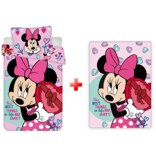  Disney Minnie Sweets gyerek, ovis ágyneműhuzat és polár takaró szett babaágynemű, babapléd