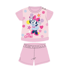 Disney Nyári rövid ujjú pamut baba pizsama - Disney Minnie egér - csillagos - világosrózsaszín - 80