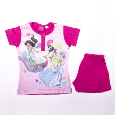 Disney Rövid ujjú pamut gyerek pizsama - Disney Hercegnők - pink - 128 gyerek hálóing, pizsama