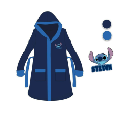 Disney Stitch kapucnis pamut köntös kisfiúknak - sötétkék - 98-104 gyerek köntös
