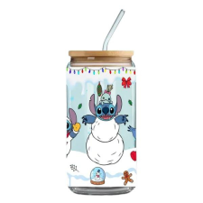  Disney Stitch karácsonyi üvegpohár 470ml HQ418785 bögrék, csészék