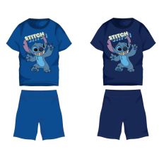 Disney Stitch pamut nyári együttes - póló-rövidnadrág szett - középkék - 116 gyerek ruha szett