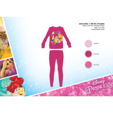 Disney Téli pamut interlock gyerek pizsama - Disney Hercegnők - pink - 110