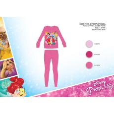 Disney Téli pamut interlock gyerek pizsama - Disney Hercegnők - rózsaszín - 110