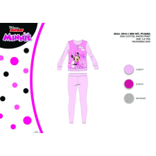 Disney Téli pamut interlock gyerek pizsama - Disney Minnie egér gyerek hálóing, pizsama