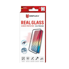 Displex képernyővédő üveg (3D full cover, íves, tok barát, karcálló, 10H + felhelyezést segítő keret) FEKETE [Apple iPhone 13 Pro] (01485) mobiltelefon kellék