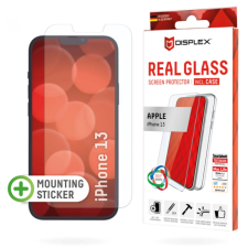 Displex Real Glass 2D Screen Protector + Case iPhone 13 átlátszó mobiltelefon kellék