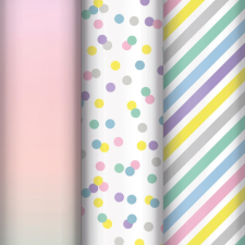 Díszcsomagoló tekercses Clairefontaine Alliance 70x1000 cm 57g vegyes minták mintás csomagolópapír