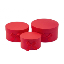  Díszdoboz szett kerek piros 20,5 100-25 - Díszdoboz szettek dekorálható tárgy