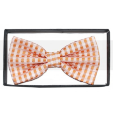  Díszdobozos mintás csokornyakkendő - Narancs kockás ajándéktárgy