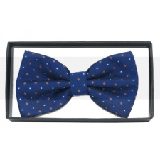  Díszdobozos mintás csokornyakkendő - Sötétkék pöttyös ajándéktárgy