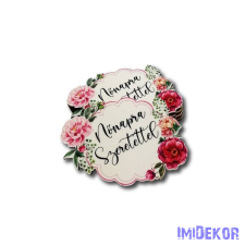 Díszes rózsás fa 5,5x7,5cm 5db/csomag - Nőnapra szeretettel dekorációs kellék
