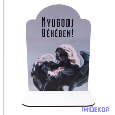 Díszíthető kegyeleti fa alap 10x18x23,5cm - Nyugodj Békében! dekorációs kellék