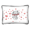  Díszpárna, szeretlek, maci szívekkel