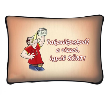  Díszpárna, Takarékoskodj a vízzel, igyál sört lakástextília