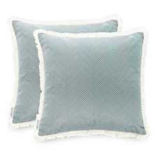 Díszpárnahuzat CLEAR szín üvegzöld nyomott motívum boho bársony 45x45 ameliahome lakástextília