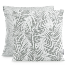 Díszpárnahuzat TROPICAL BONAIRE szín szürke leveles nyomott stílus modern 45x45 ameliahome lakástextília