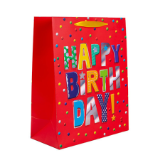 Dísztasak matt 26x32 cm Happy Birthday ajándéktasak