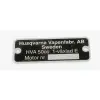 Diverse / Import Utángyártott adattábla 50mm szélesség 18mm magasság mopedhez mokickhoz Diverse / Import  Vázak, idomok, kiegészítők Csavarok és alkatrészek