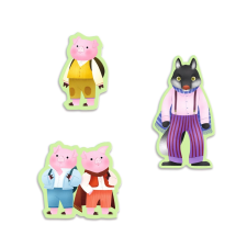 DJECO A három kismalac történetrejtvény, Djeco puzzle, kirakós