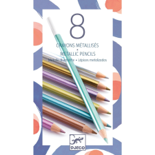 DJECO Djeco: Design by Metál ceruza készlet, 8 szín - 8 metallic pencils kreatív és készségfejlesztő