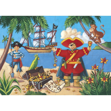 DJECO Djeco Formadobozos puzzle - Kalózok kincse - The pirate and his treasure játékfigura
