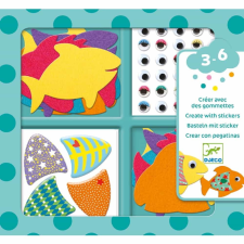 DJECO Djeco Matricázó képkészítés - Halacskák - I love fishes csillámtetoválás